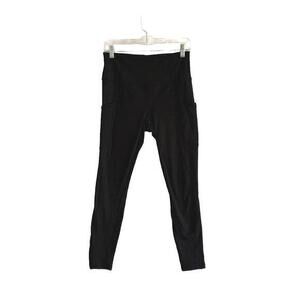 Luxka Lux Black Ribbed Leggings with Pockets - Size M